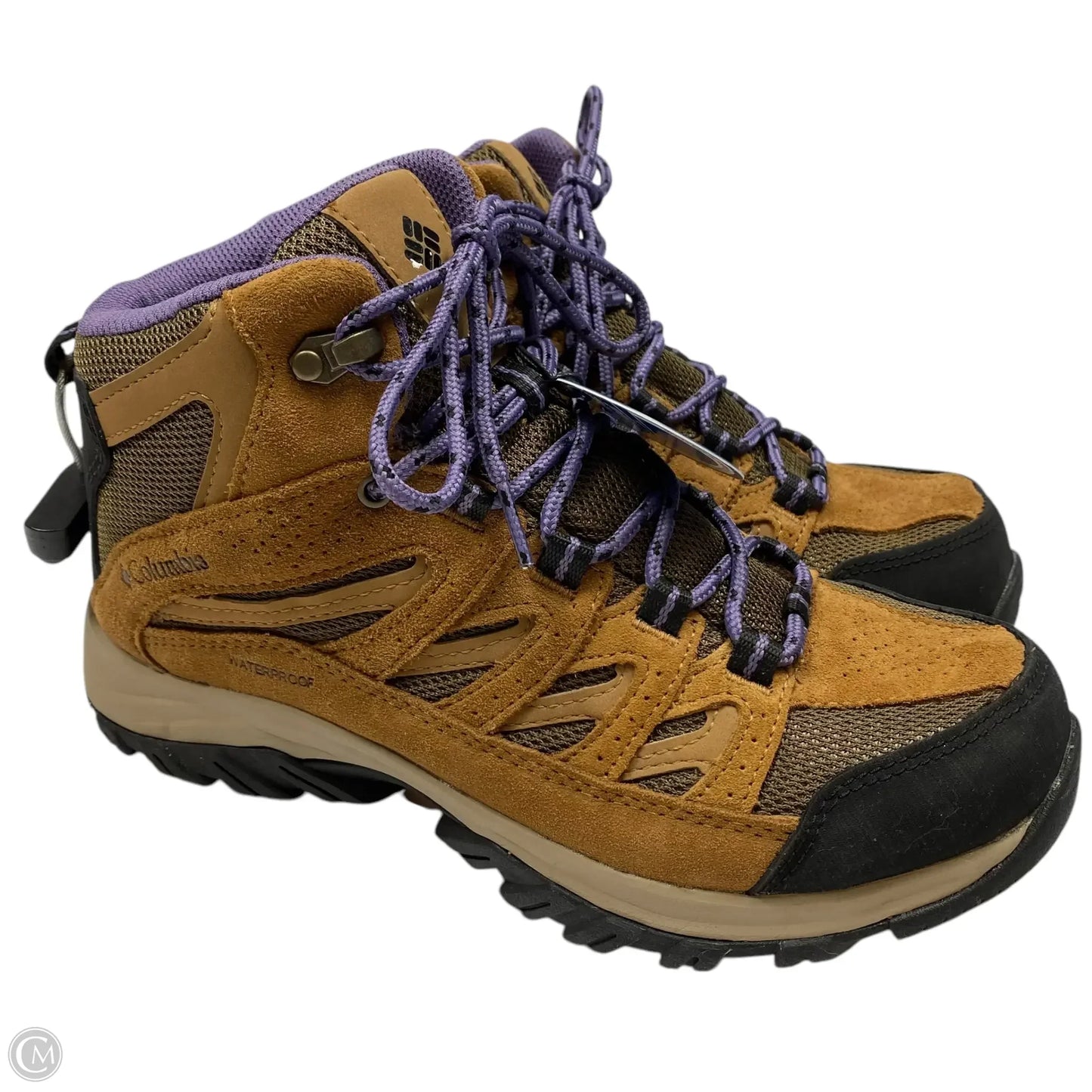 Boots Hiking By Columbia In Brown & Purple, Size: 8.5