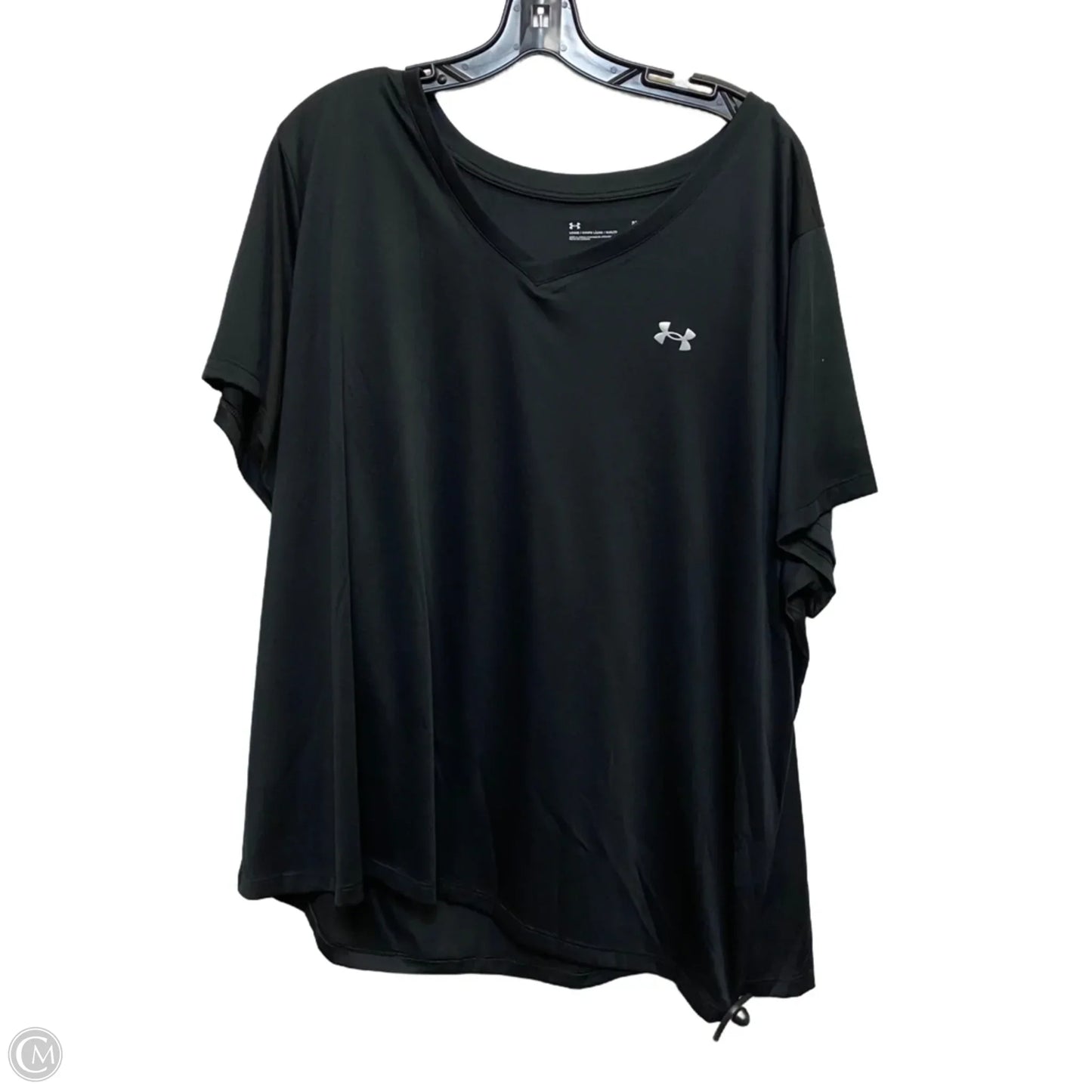 Athletic Top Short Sleeve By Under Armour In Black, Size: 3x