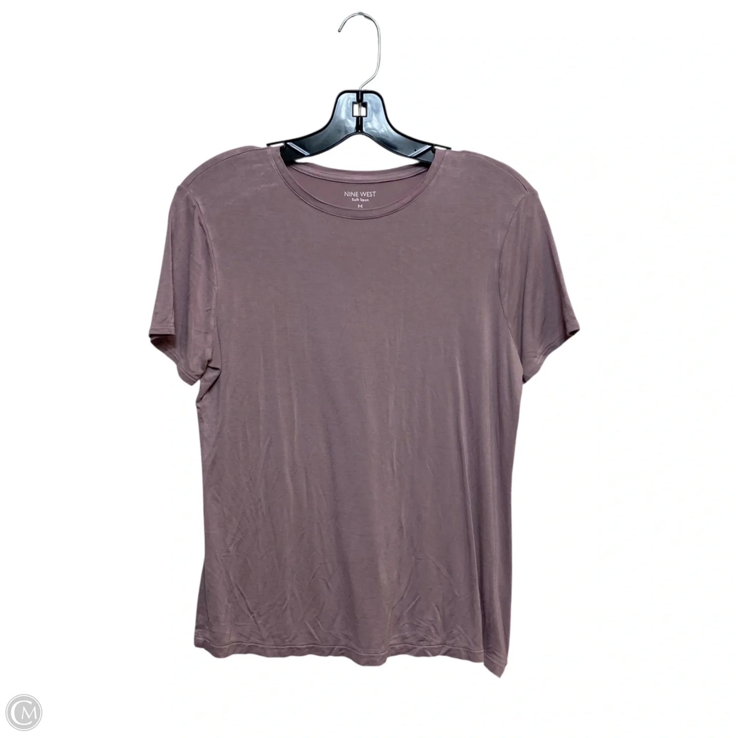 Top Short Sleeve Basic By Nine West Apparel In Purple, Size: M