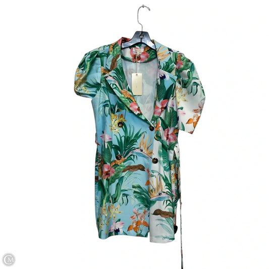 Dress Casual Short By A Peach In Blue & Green, Size: L