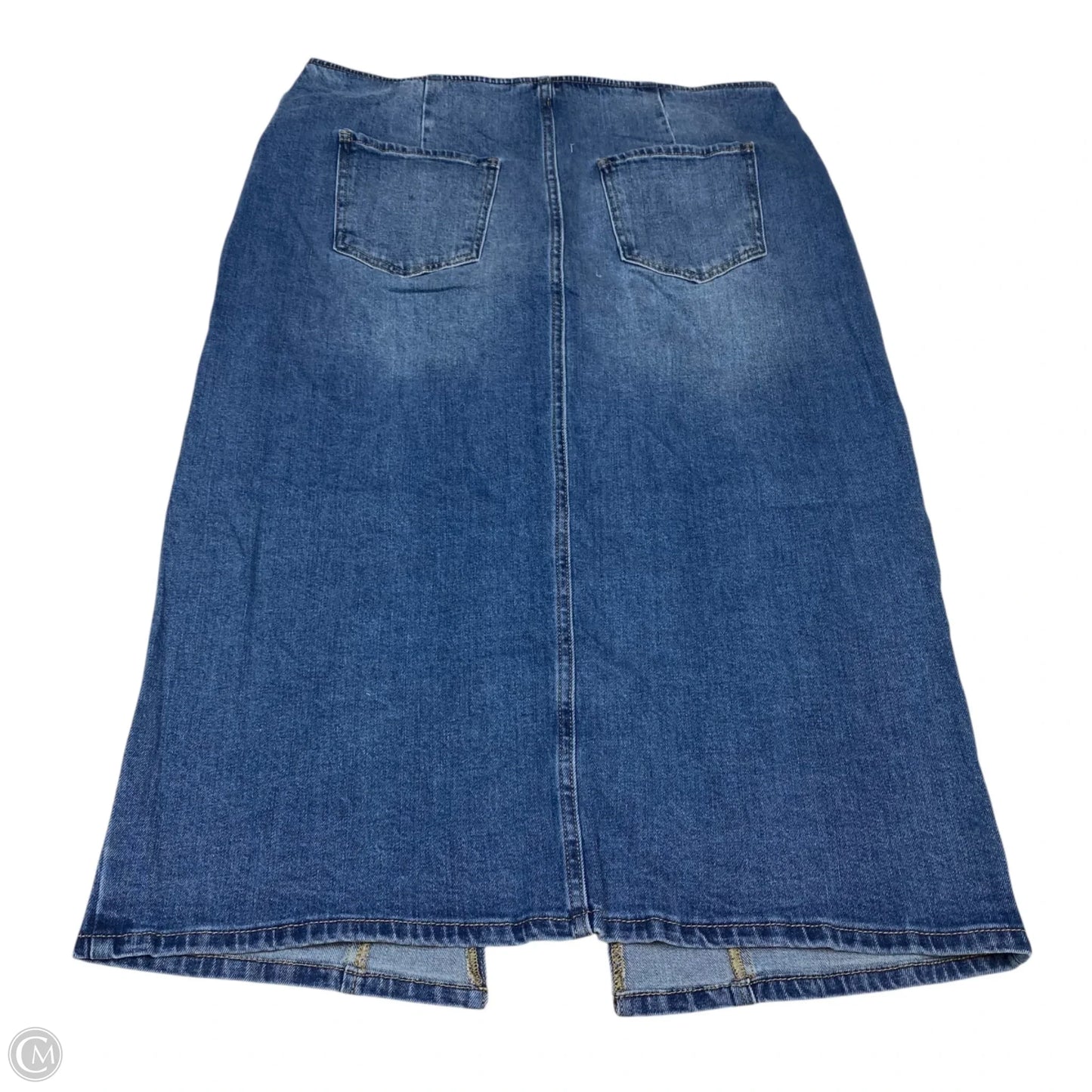 Skirt Midi By Fashion Nova In Blue Denim, Size: 1x