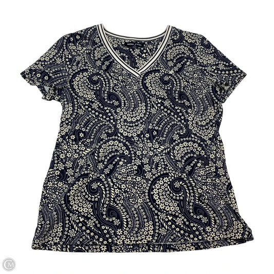 Top Short Sleeve By Nautica In Navy, Size: M