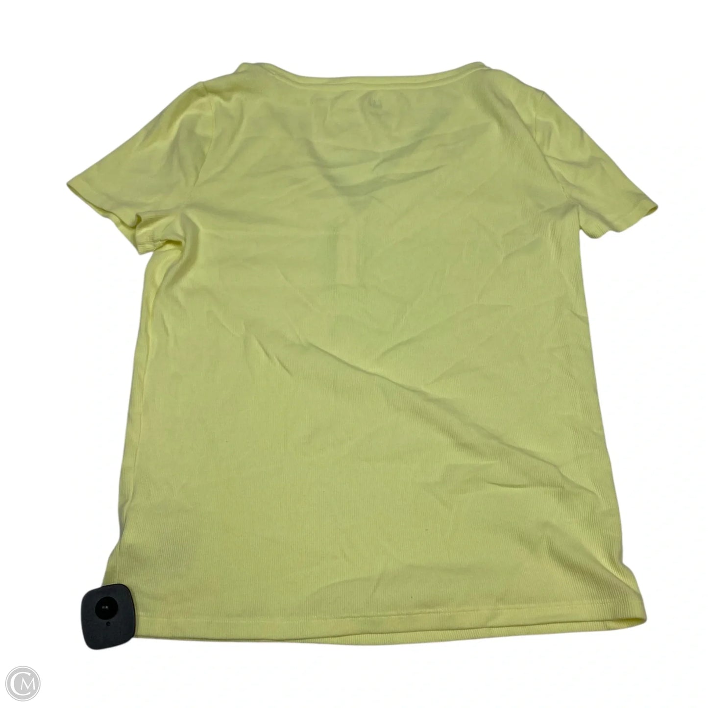 Top Short Sleeve Basic By Gap In Yellow, Size: L