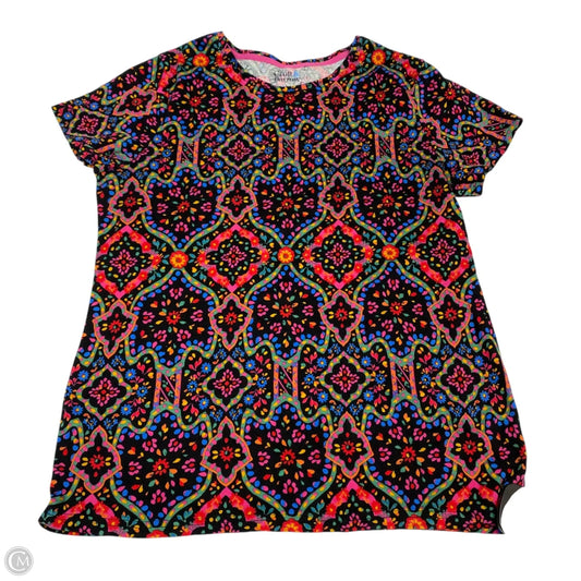 Top Short Sleeve Basic By Croft And Barrow In Multi-colored, Size: M