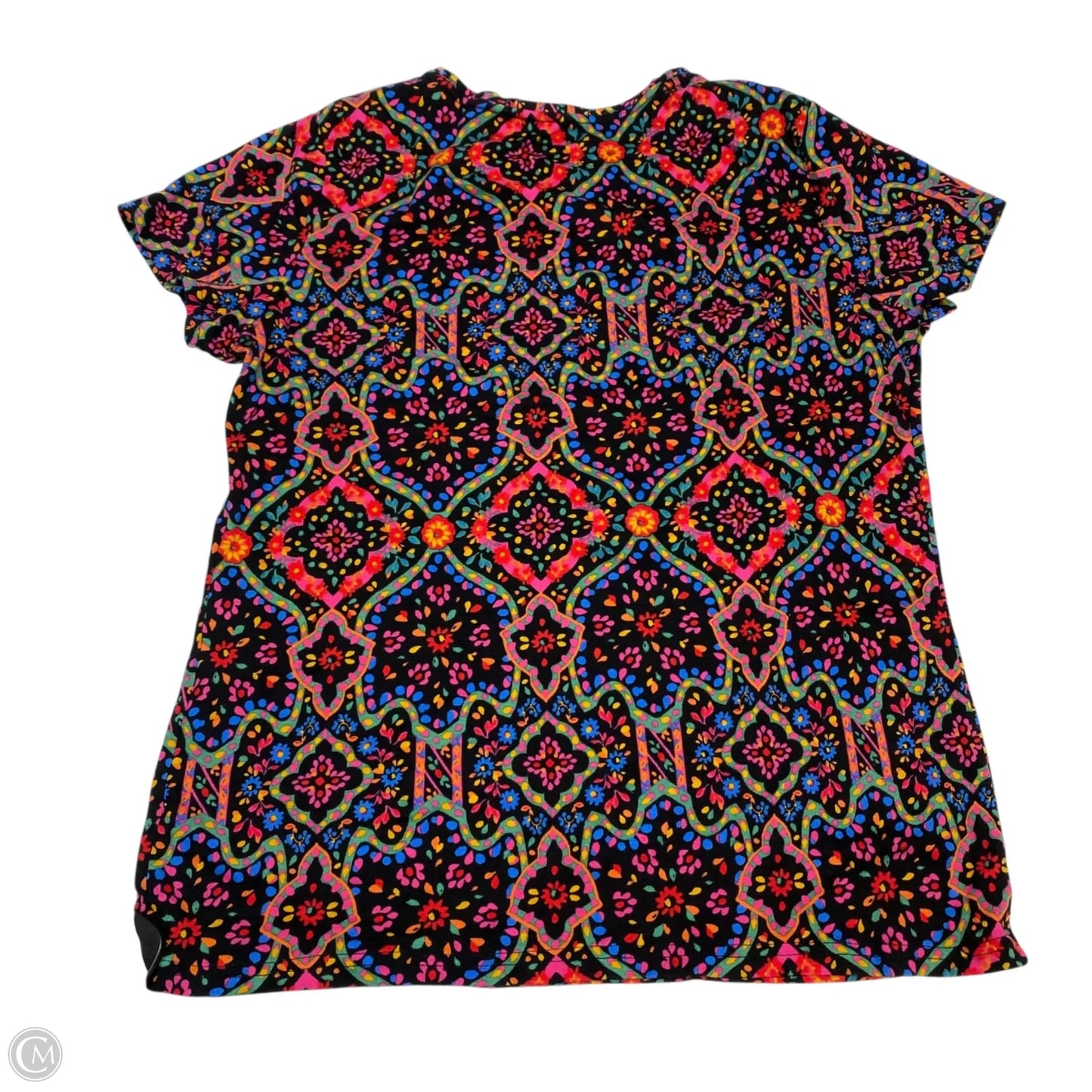 Top Short Sleeve Basic By Croft And Barrow In Multi-colored, Size: M