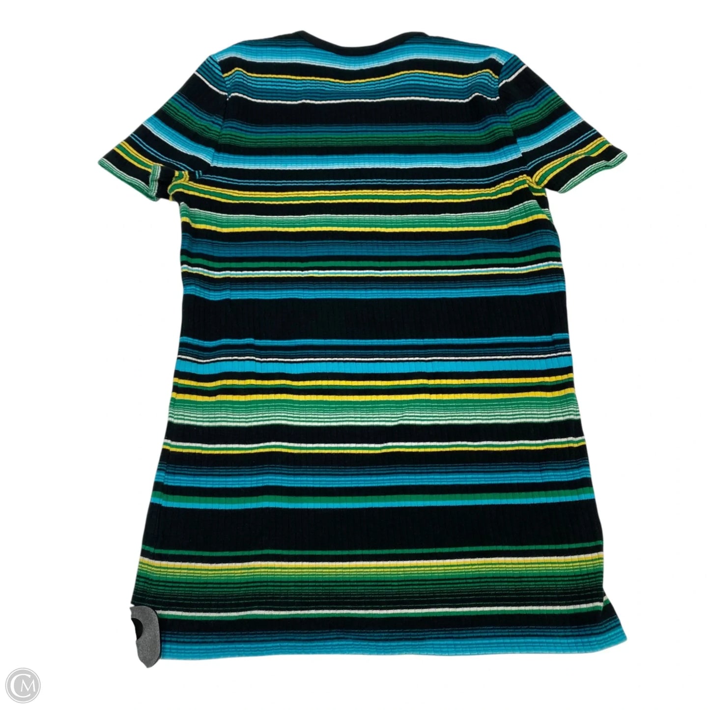 Top Short Sleeve Basic By Lauren By Ralph Lauren In Black & Blue, Size: M