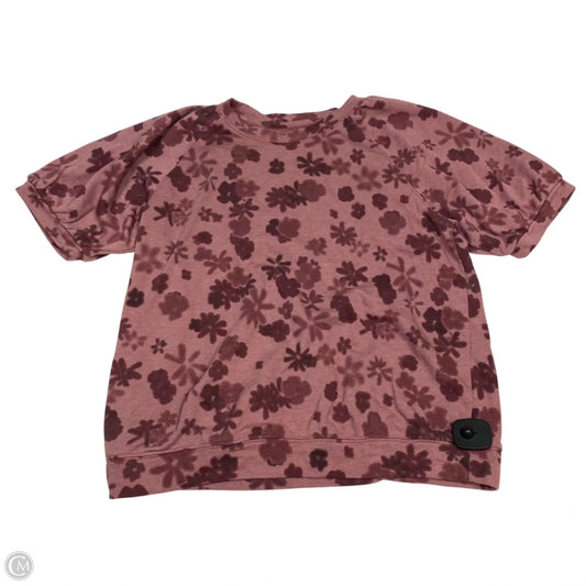 Top Short Sleeve By Sonoma In Pink, Size: L