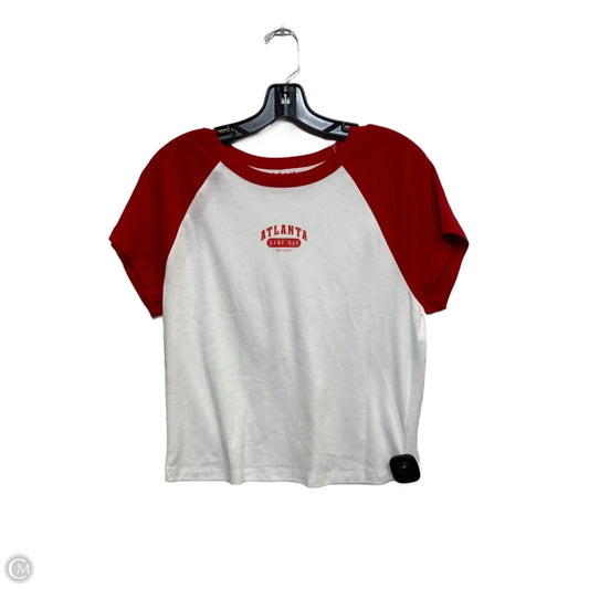 Top Short Sleeve Basic By Girl Tribe Co In Red & White, Size: Xxl