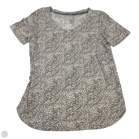 Athletic Top Short Sleeve By Jockey In Cream & Purple, Size: S