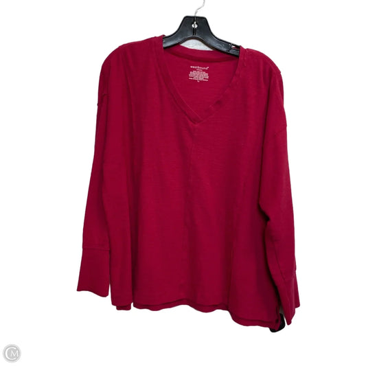 Top Long Sleeve By West Bound In Pink, Size: 1x