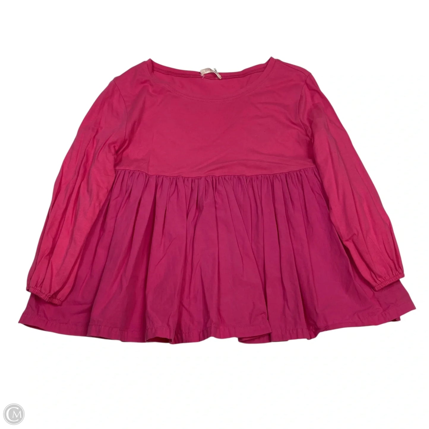 Top Long Sleeve By Day + Moon In Pink, Size: S