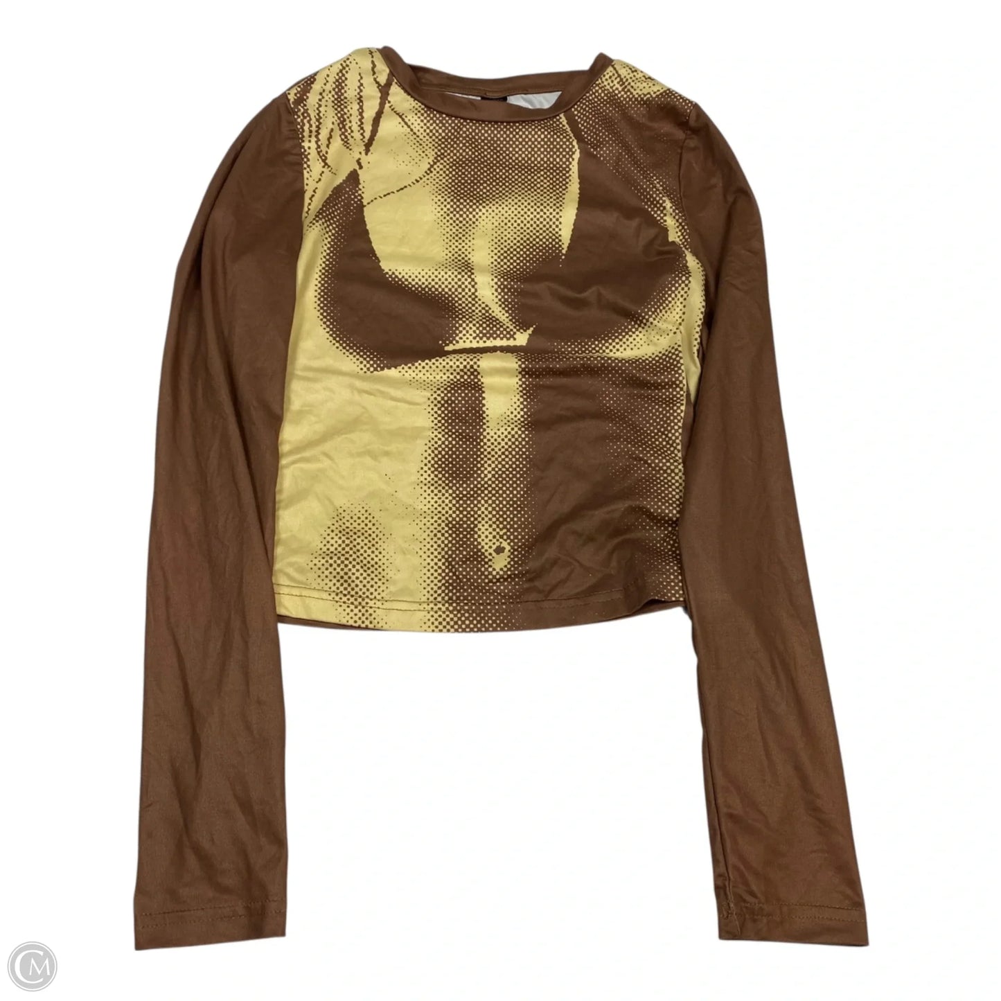 Top Long Sleeve By Shein In Brown, Size: S