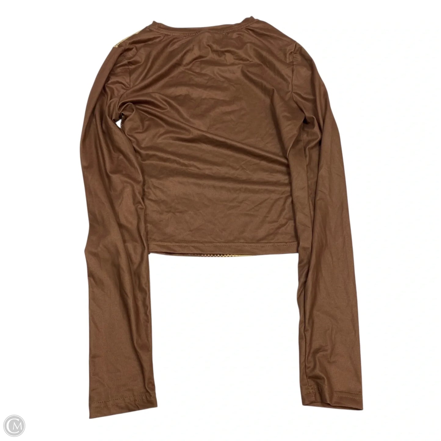 Top Long Sleeve By Shein In Brown, Size: S