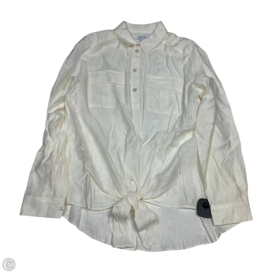 Top Long Sleeve By Chicos In Cream, Size: M