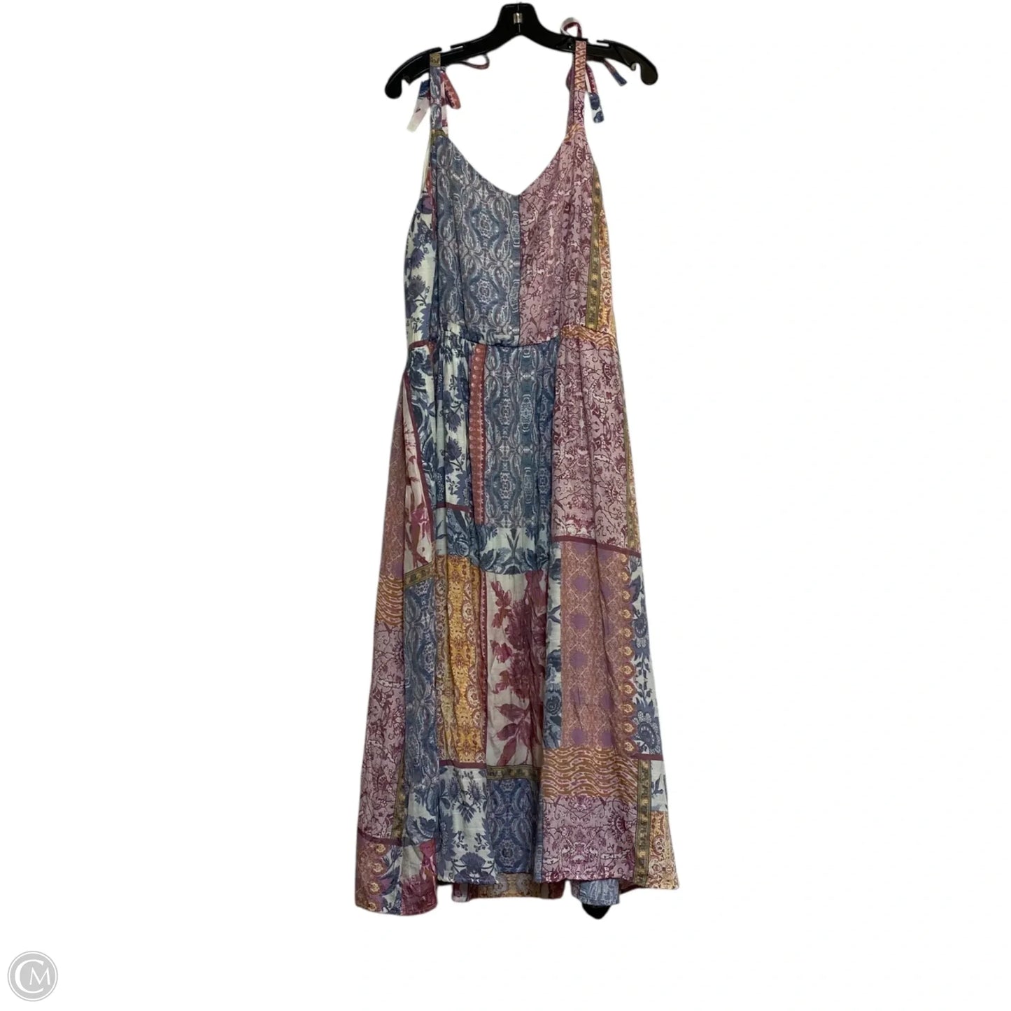 Dress Casual Midi By Lane Bryant In Blue & Pink, Size: 1x