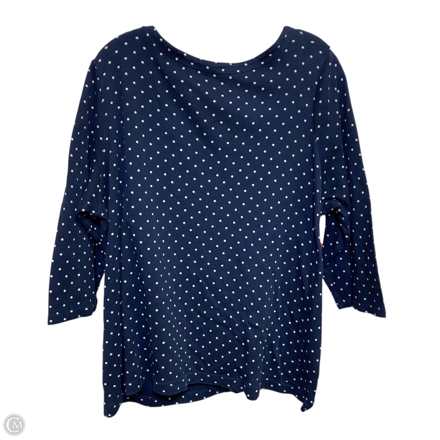 Top 3/4 Sleeve By Croft And Barrow In Blue, Size: 1x