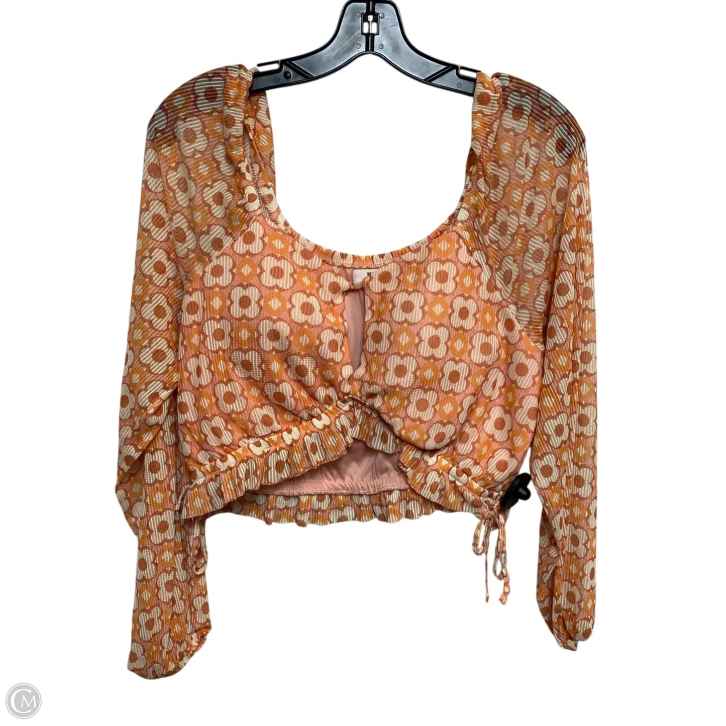 Top Long Sleeve By Madden Nyc In Orange, Size: Xl