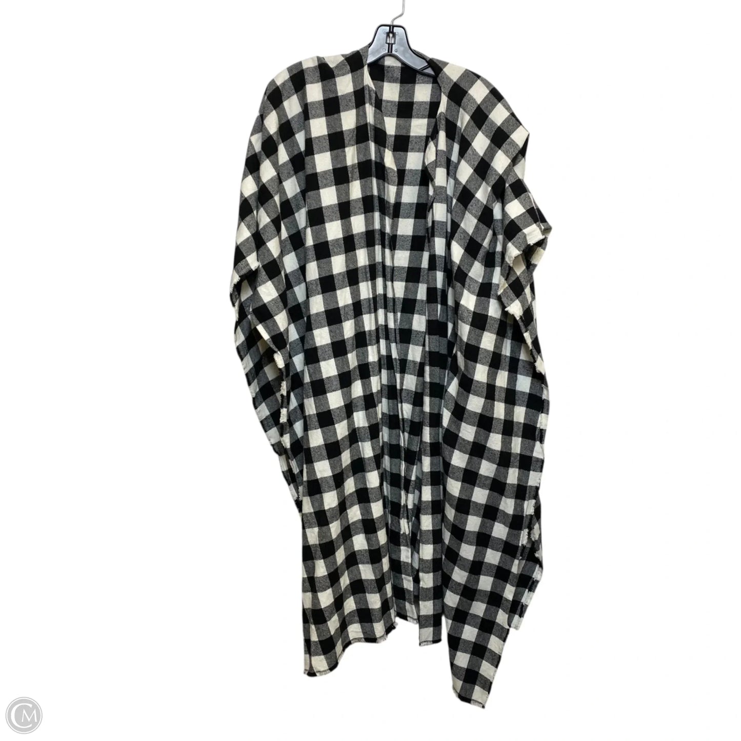 Shawl By Clothes Mentor In Black & White, Size: Osfm