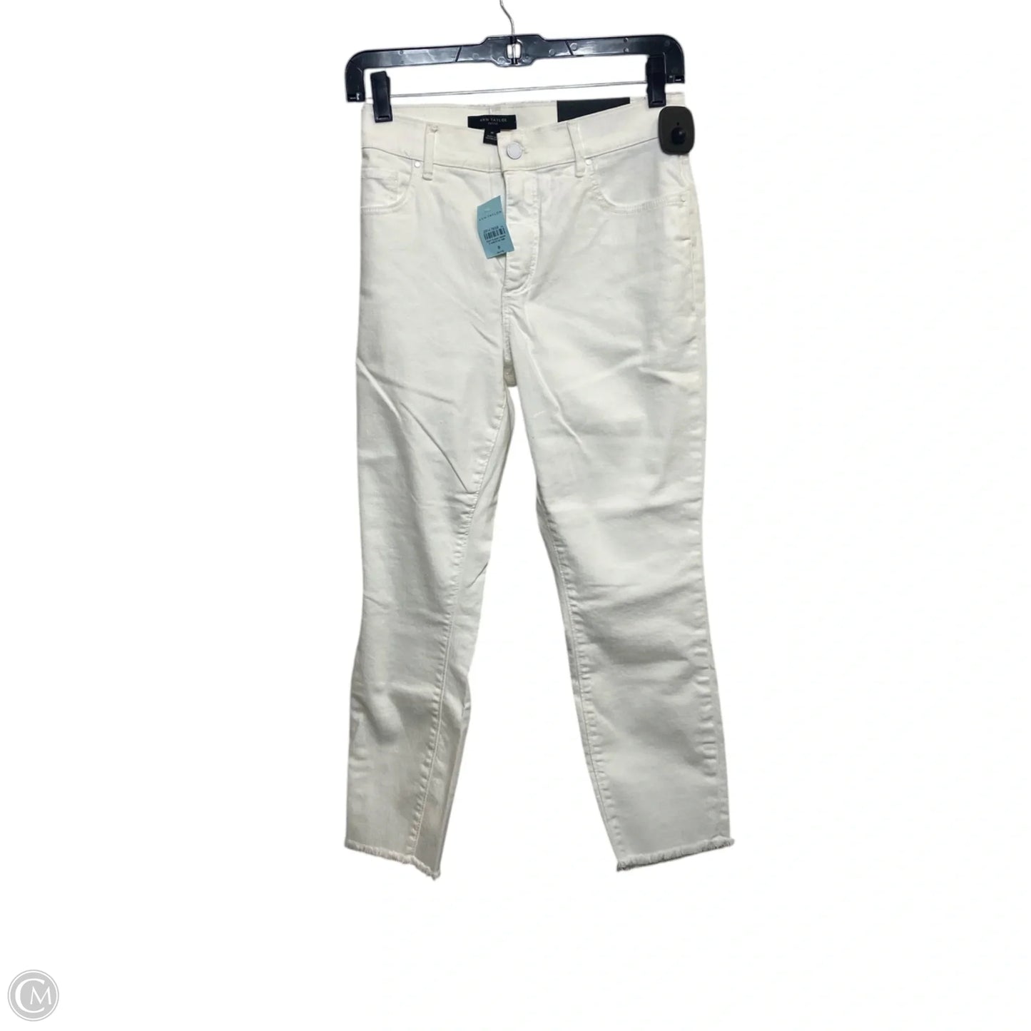 Jeans Skinny By Ann Taylor In White Denim, Size: 8p