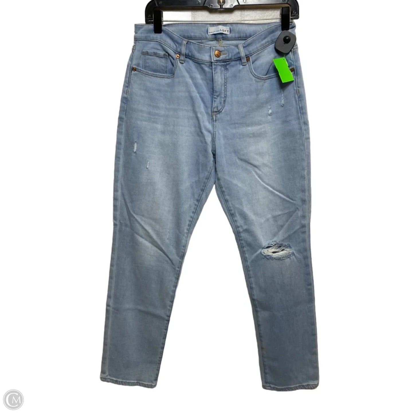 Jeans Boyfriend By Loft In Blue Denim, Size: 8