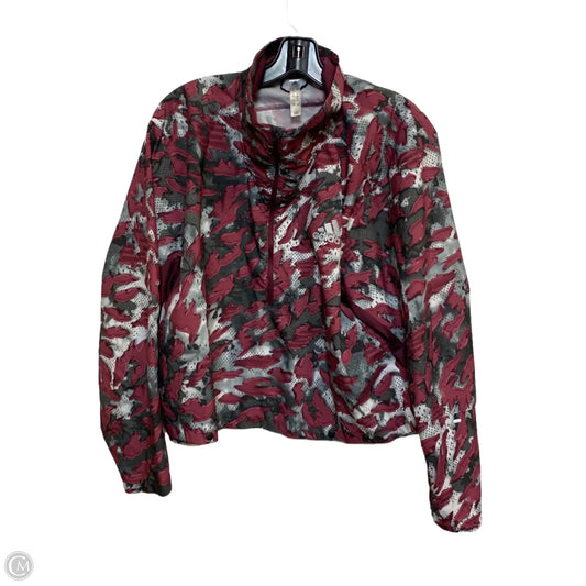 Athletic Jacket By Adidas In Pink, Size: M
