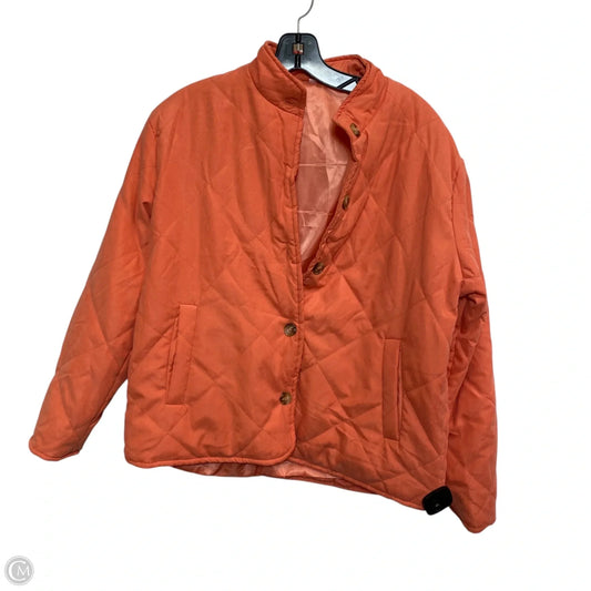 Jacket Puffer & Quilted By Cmf In Orange, Size: M