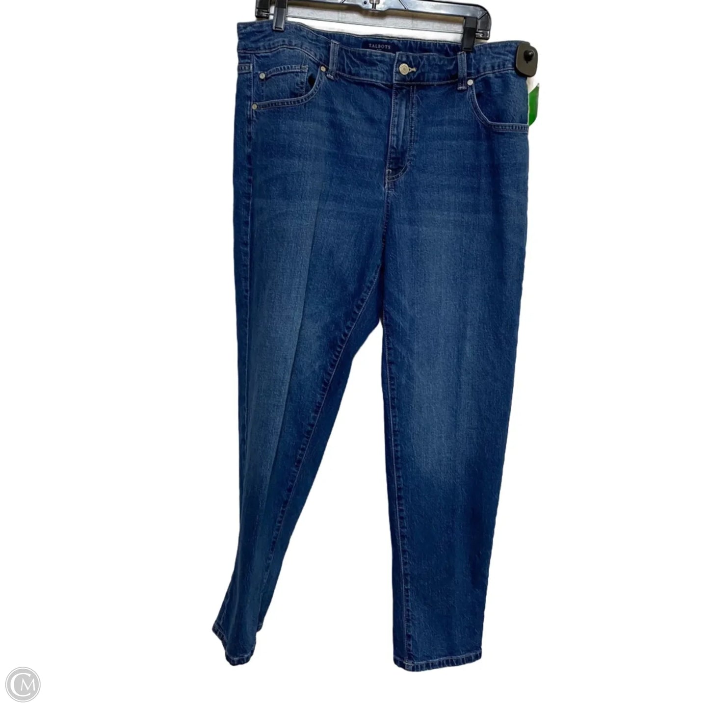 Jeans Straight By Talbots In Blue Denim, Size: 14