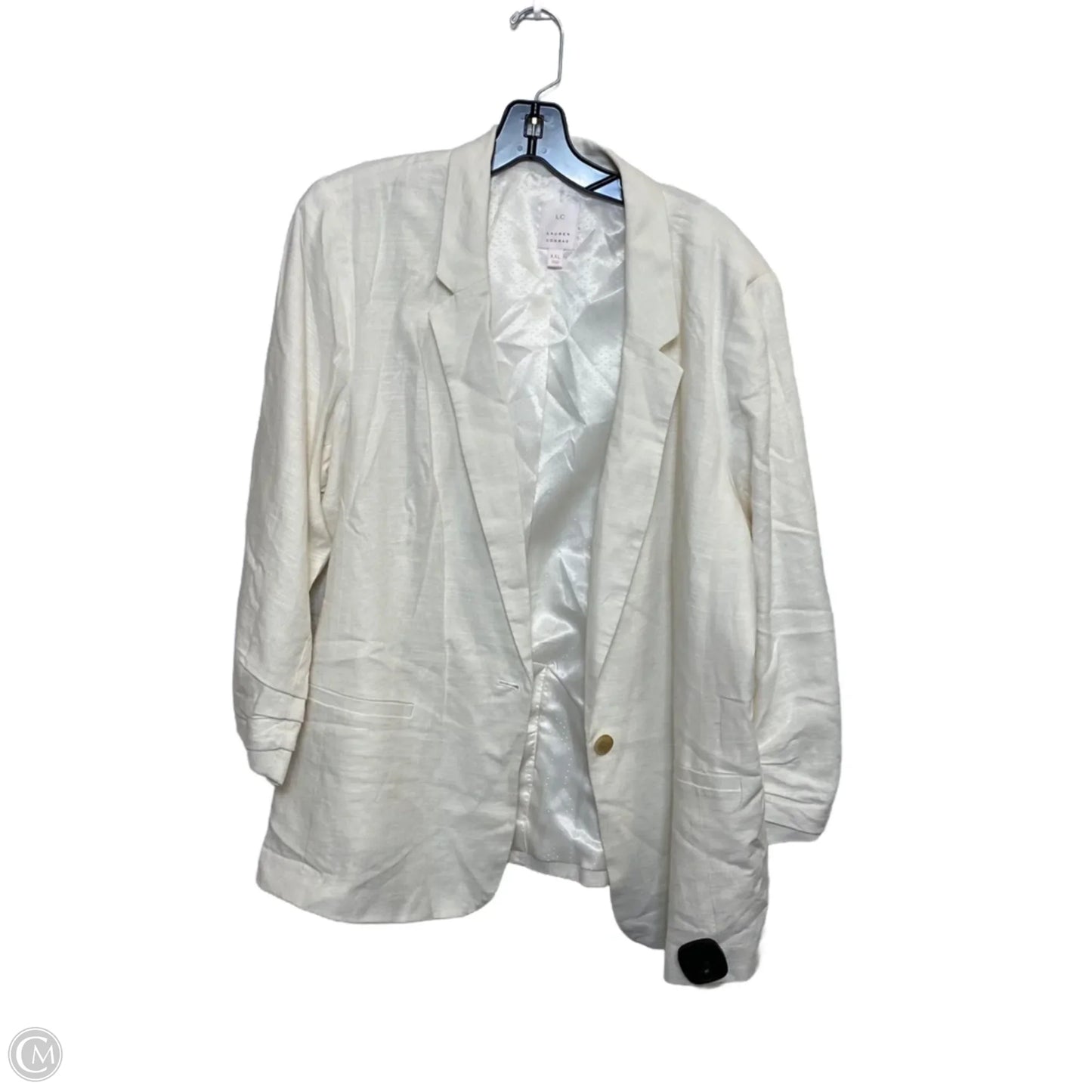 Blazer By Lc Lauren Conrad In Cream, Size: Xxl