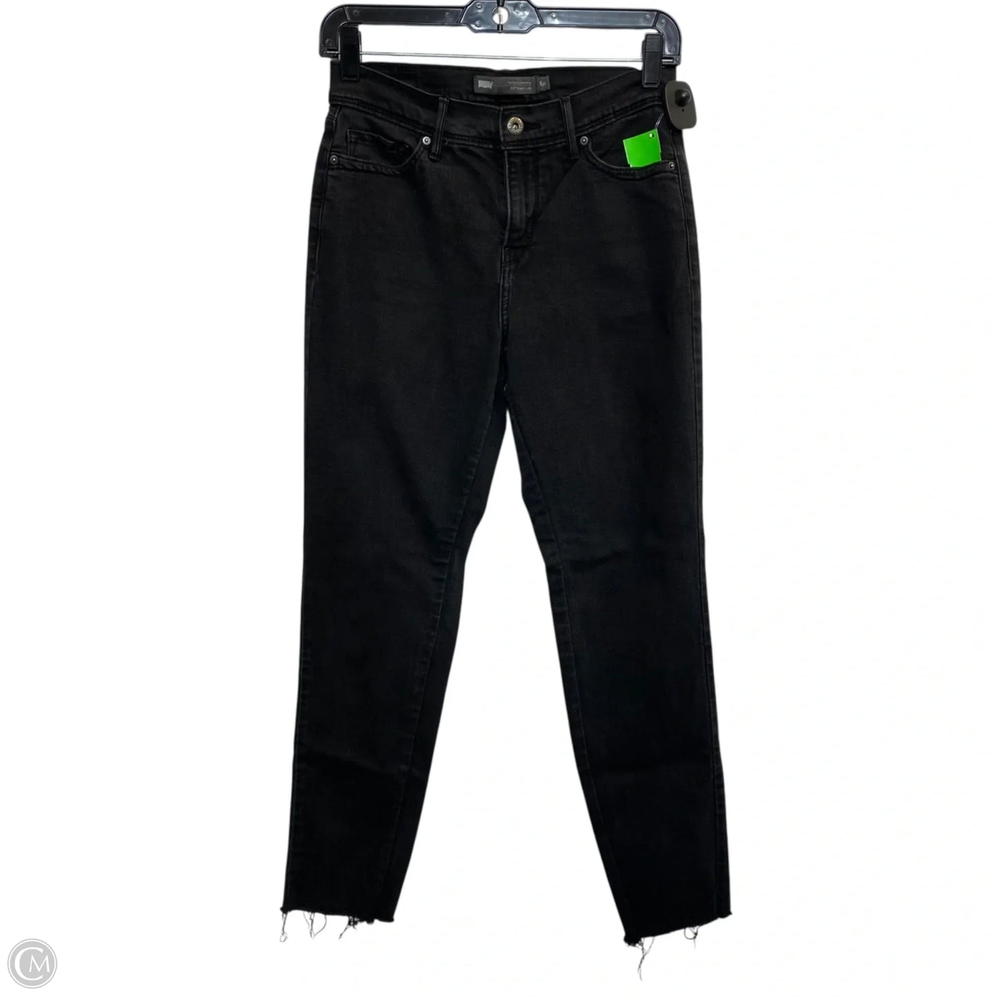 Jeans Skinny By Levis In Black Denim, Size: 6p