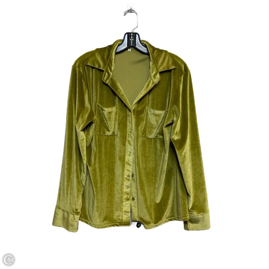 Top Long Sleeve By Cmf In Green, Size: L