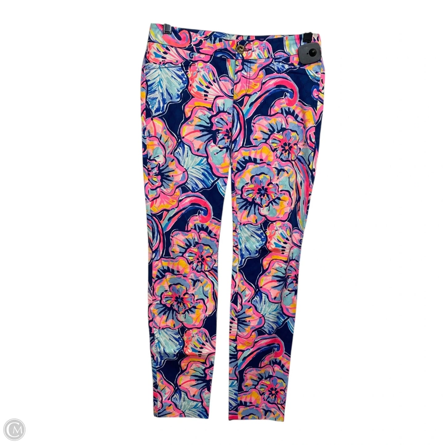Pants Designer By Lilly Pulitzer In Blue & Pink, Size: 0