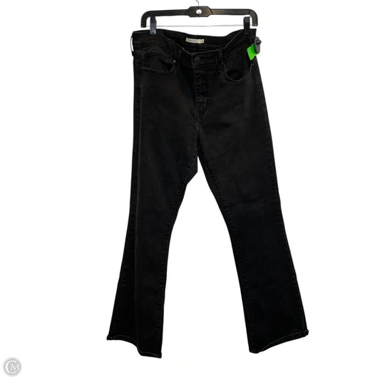 Jeans Boot Cut By Levis In Black Denim, Size: 16