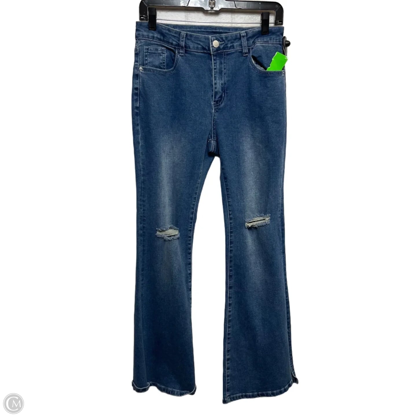 Jeans Flared By Shein In Blue Denim, Size: Lp