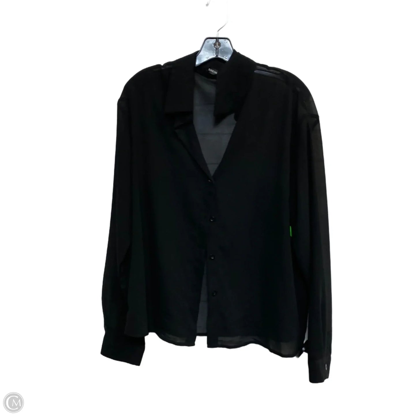 Top Long Sleeve By Shein In Black, Size: S