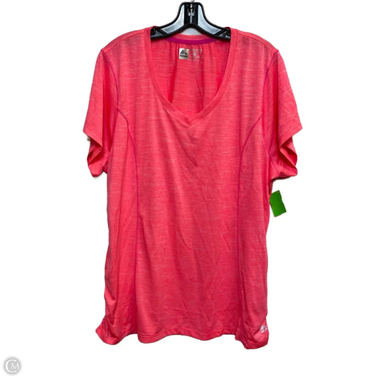 Athletic Top Short Sleeve By Rbx In Pink, Size: 3x