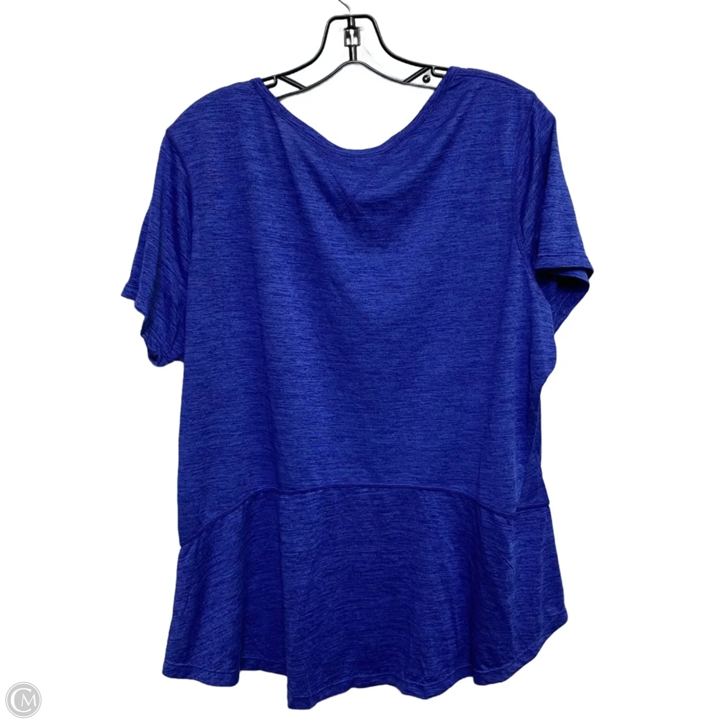 Athletic Top Short Sleeve By Layer 8 In Blue, Size: 2x