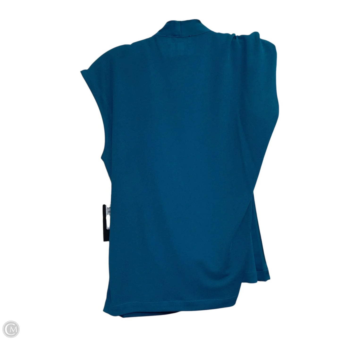Blouse Sleeveless By Donna Karan In Blue, Size: M
