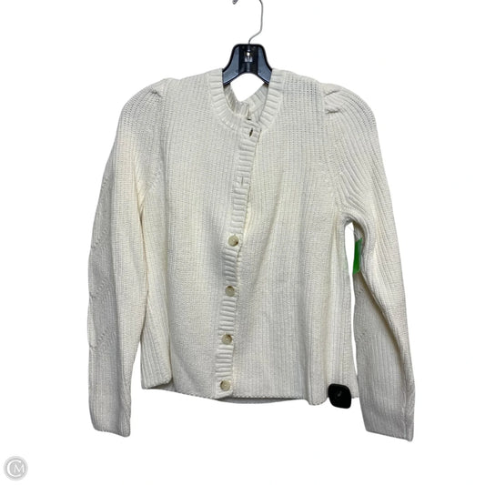 Sweater Cardigan By Talbots In Cream, Size: L