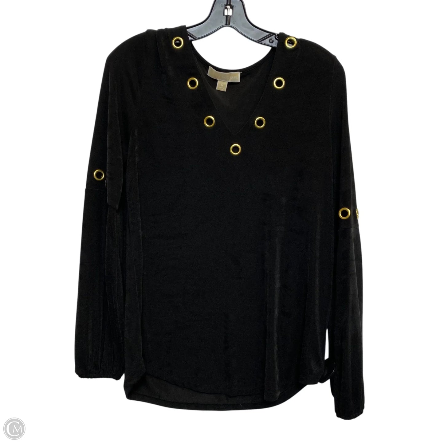 Top Long Sleeve By Michael By Michael Kors In Black, Size: M