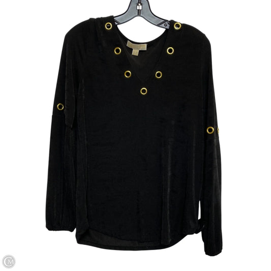Top Long Sleeve By Michael By Michael Kors In Black, Size: M