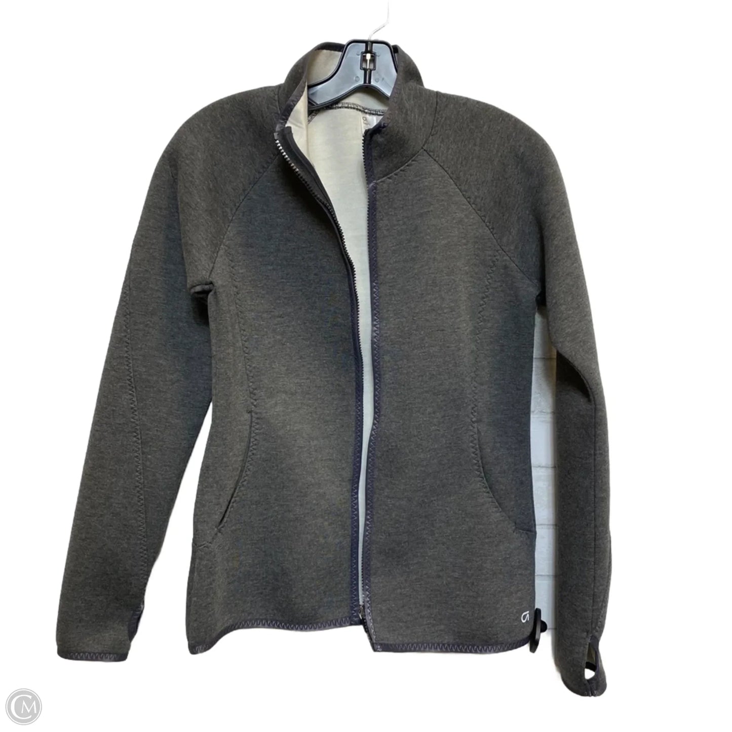 Athletic Jacket By Gapfit In Grey, Size: S