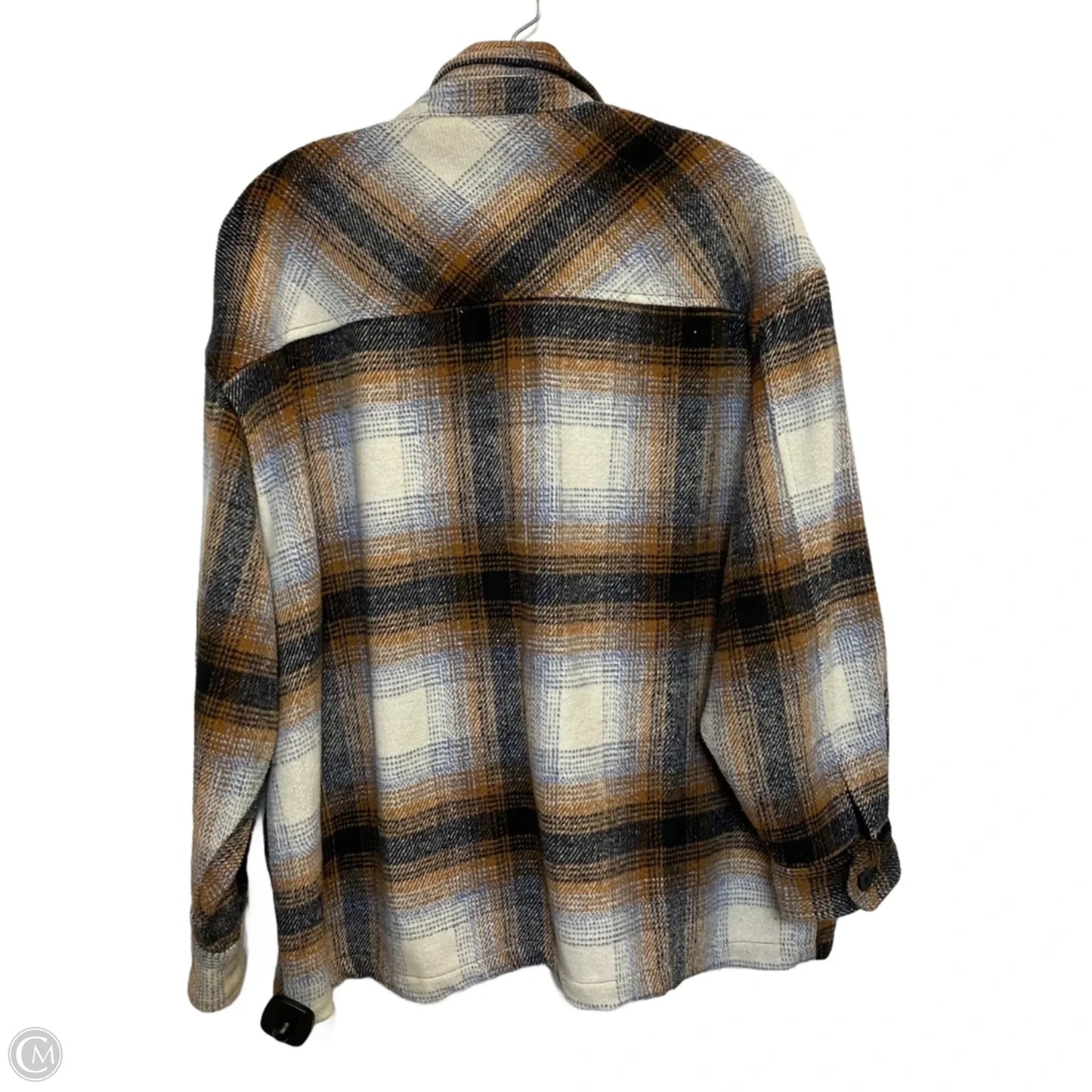 Jacket Shirt By Before You In Plaid Pattern, Size: S