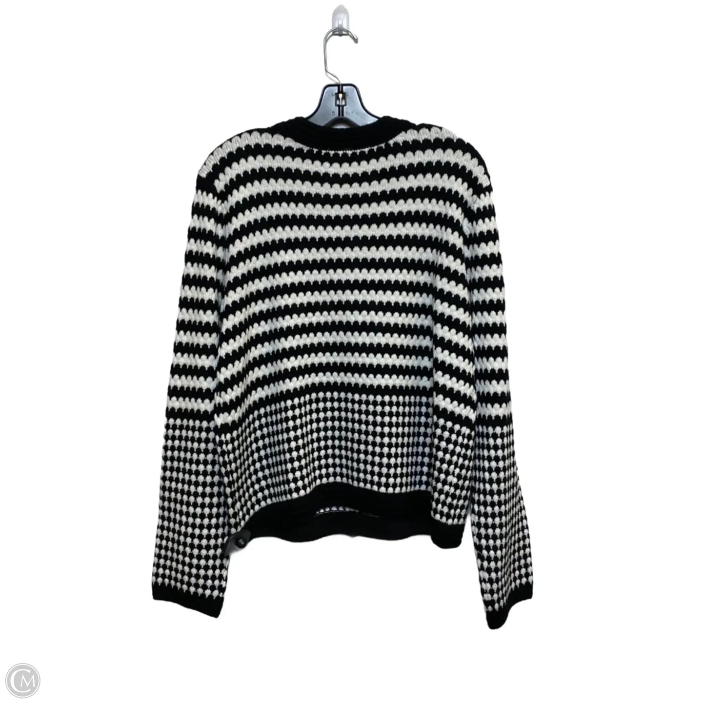 Sweater By Talbots In Black & White, Size: L
