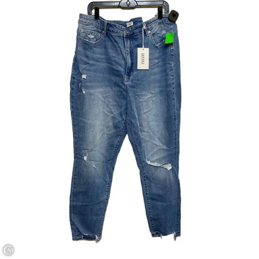 Jeans Straight By Zenana In Blue Denim, Size: 18