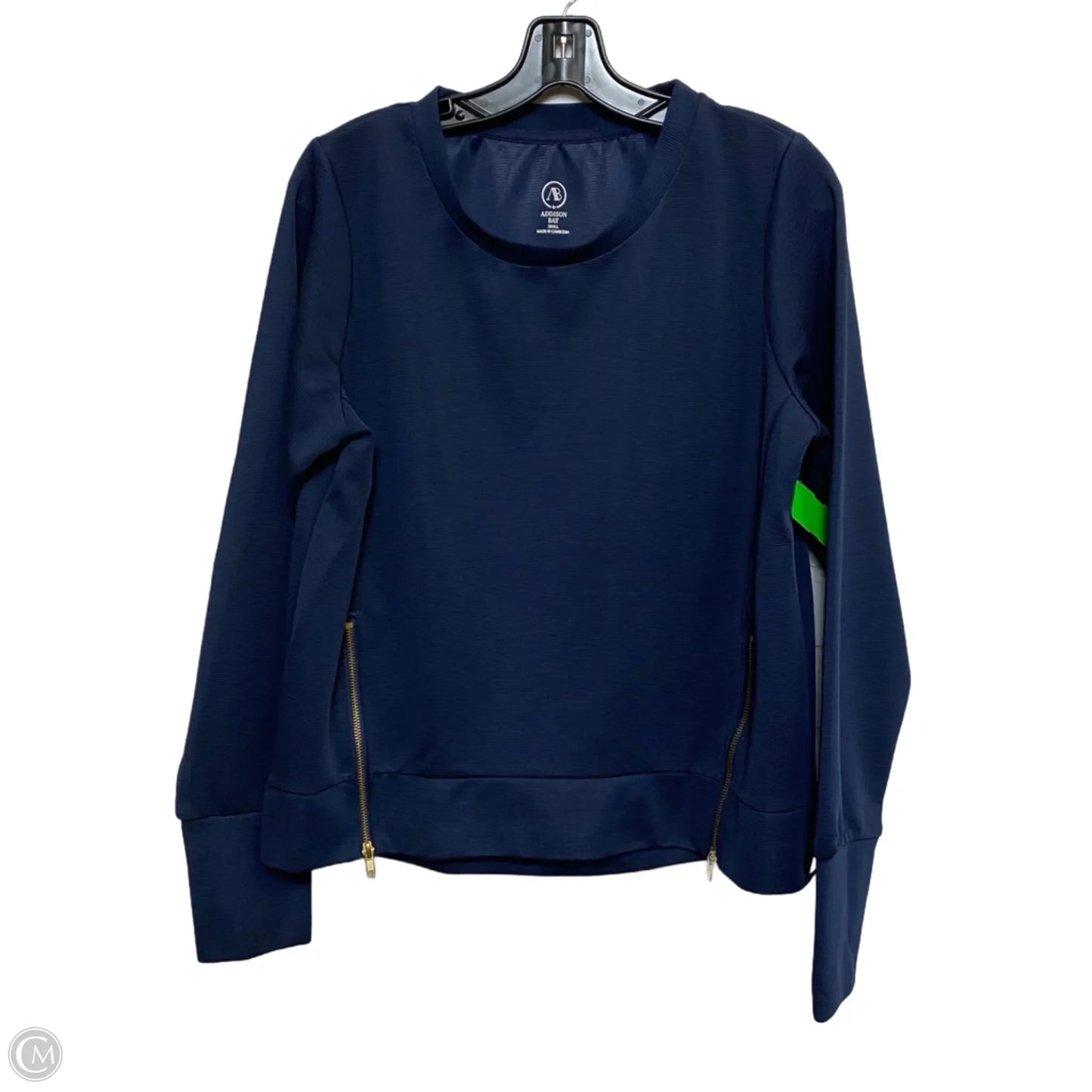 Athletic Top Long Sleeve Crewneck By Ab by Addison Bay In Navy, Size: S