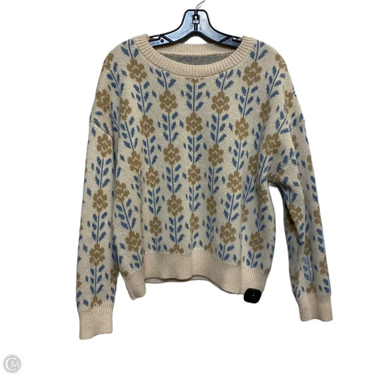 Sweatshirt Crewneck By Time And Tru In Animal Print, Size: L