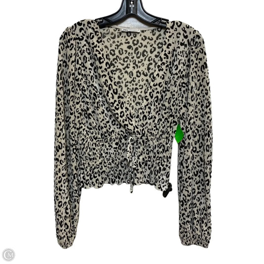 Top Sleeveless By Zara In Animal Print, Size: M