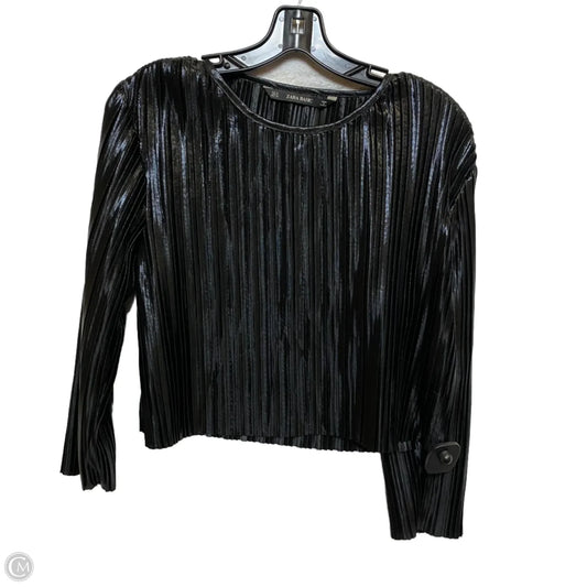 Top 3/4 Sleeve By Zara Basic In Black, Size: M