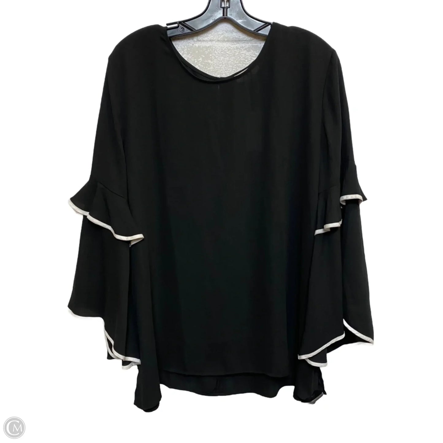 Blouse Long Sleeve By Loft In Black, Size: Xl