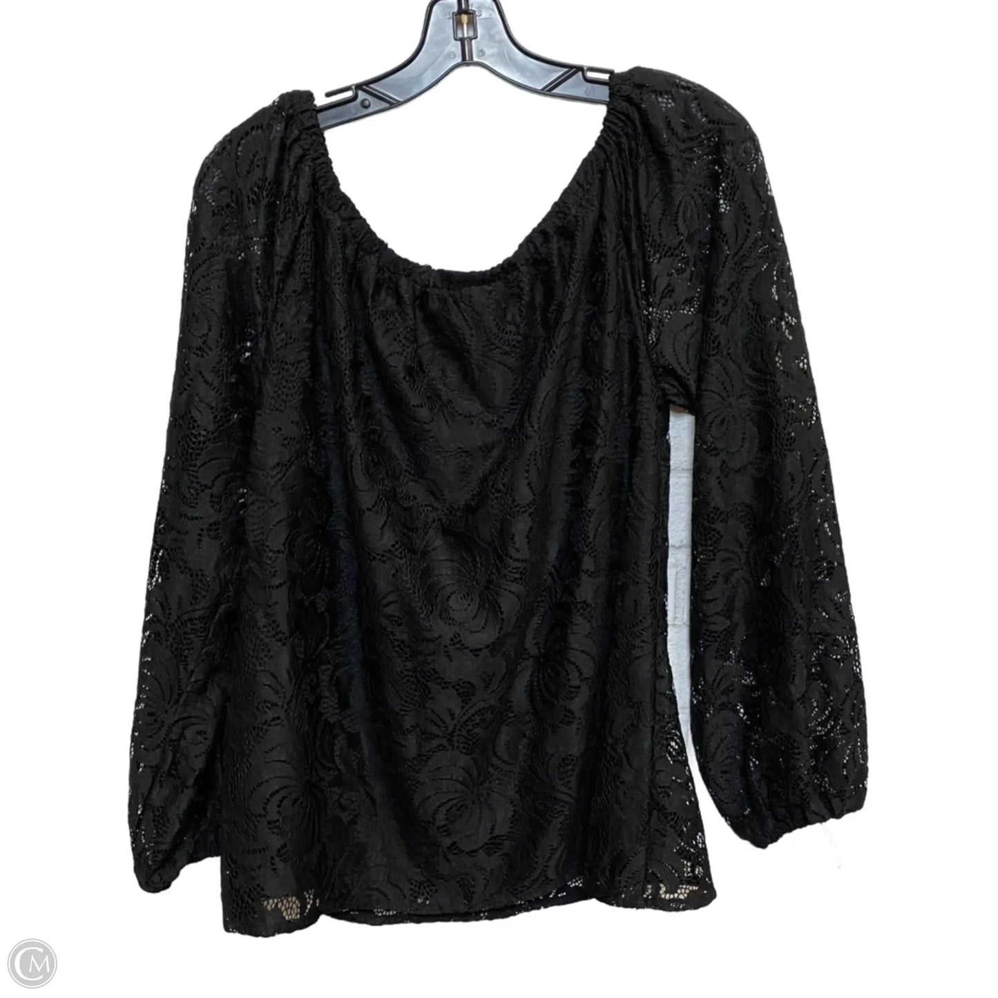 Top Long Sleeve By White House Black Market In Black, Size: L